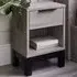 Bali Single Drawer Bedside Table - Grey Oak