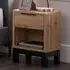Bali Single Drawer Bedside Table - Oak