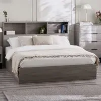 Bali Single Storage Ottoman Bed - Grey Oak