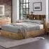 Bali Single Storage Ottoman Bed with Bookcase - Light Oak