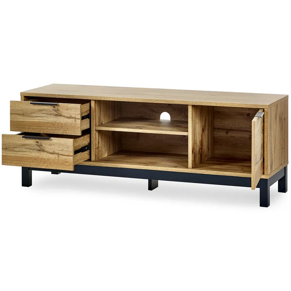 Bali TV Unit with Storage - Brown, Oak