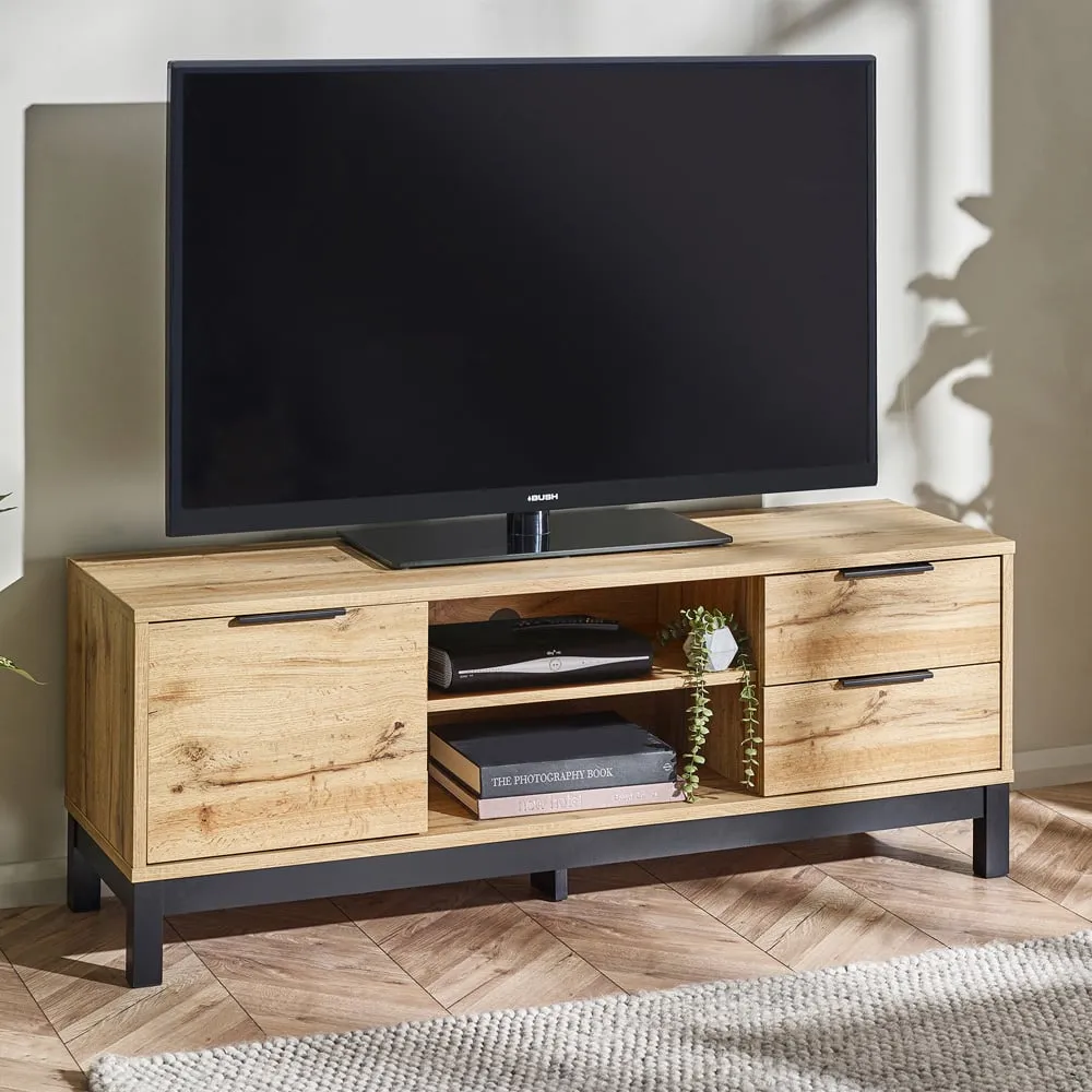 Bali TV Unit with Storage - Brown, Oak image