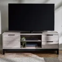 Bali TV Unit with Storage - Grey, Oak
