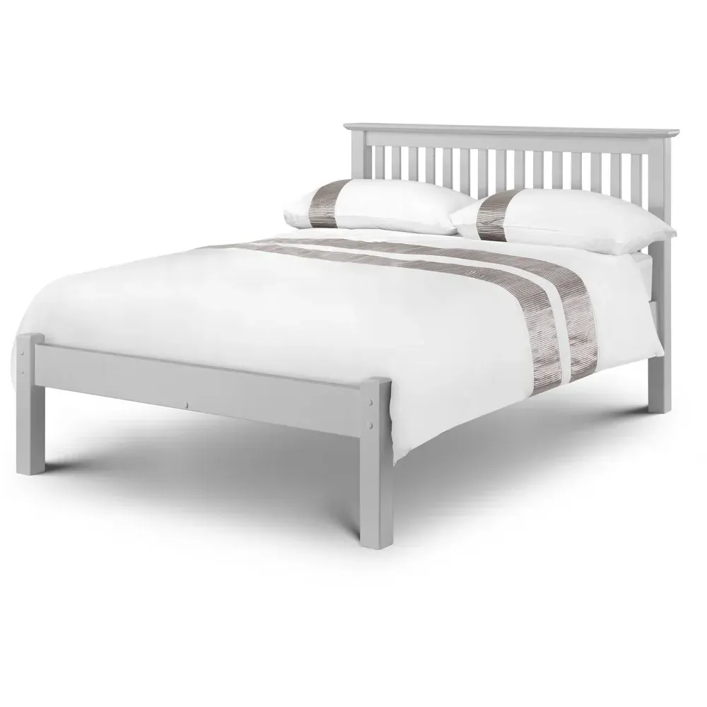 Barcelona Double Bed Frame - Grey, Pine