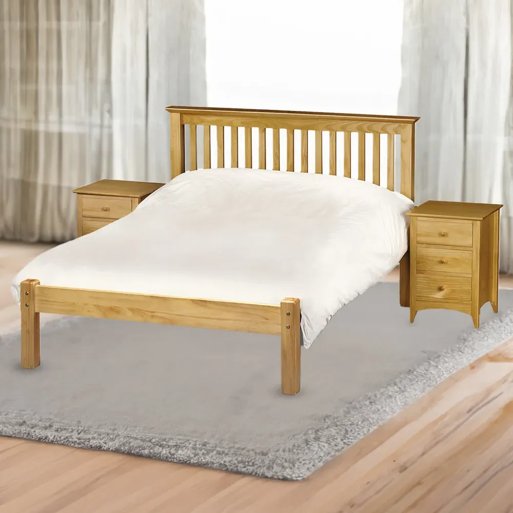 Barcelona Double Bed Frame - Pine