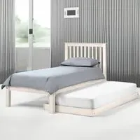 Barcelona Hideaway Bed Frame - White, Pine