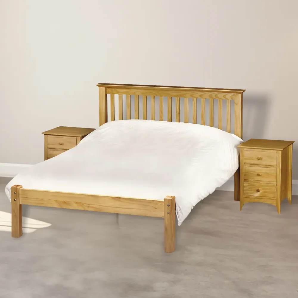 Barcelona King Size Bed Frame - Pine