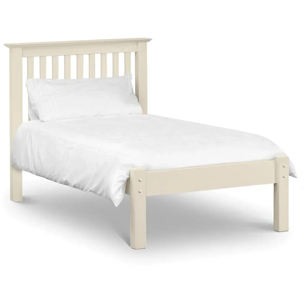Barcelona Single Bed Frame - White, Pine