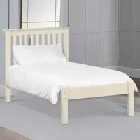 Barcelona Single Bed Frame - White, Pine