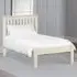 Barcelona Single Bed Frame - White, Pine