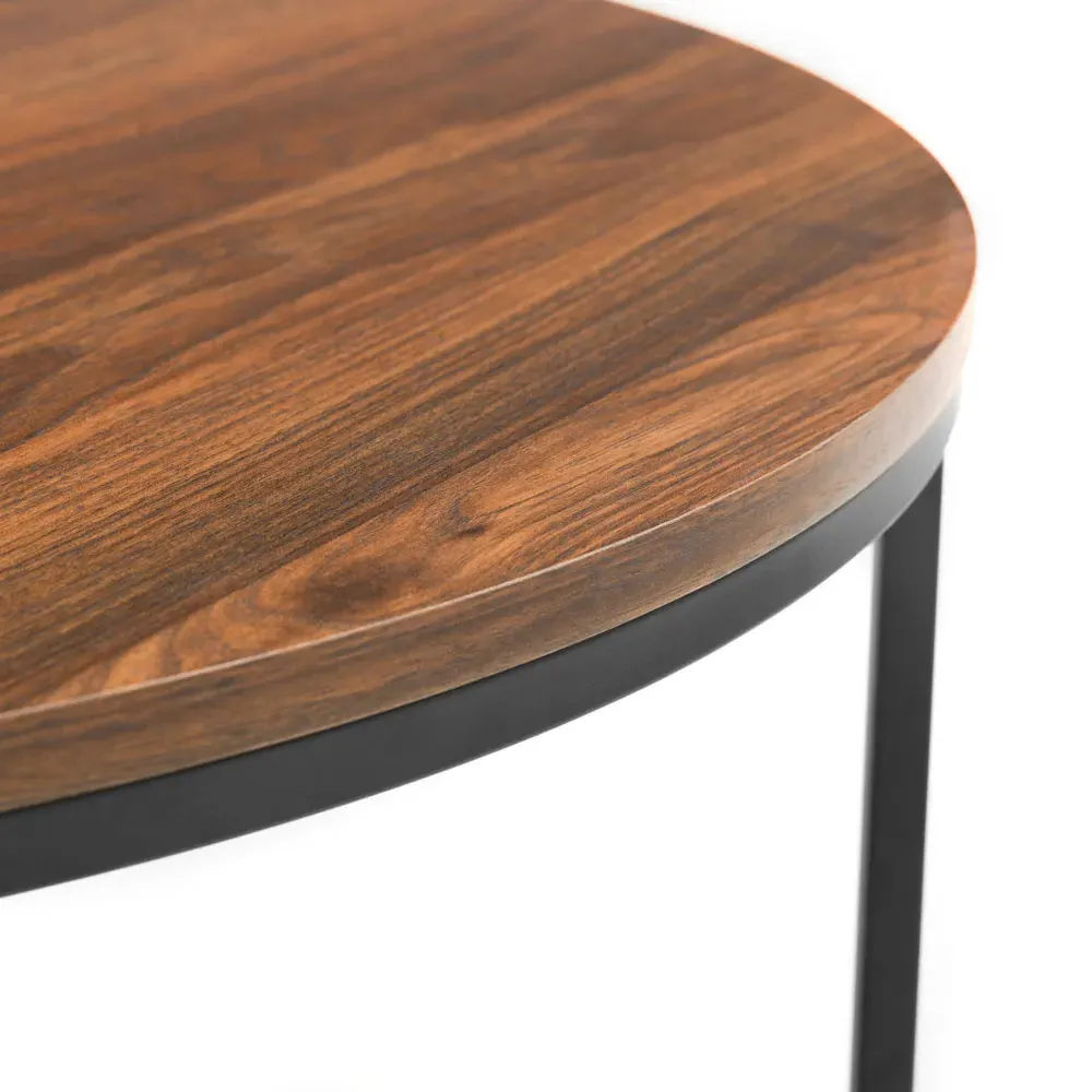 Bellini Round Nest of Tables Set of 2 - Walnut