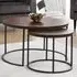 Bellini Round Nest of Tables Set of 2 - Walnut