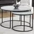 Bellini Round Nest of Tables Set of 2 - White Marble