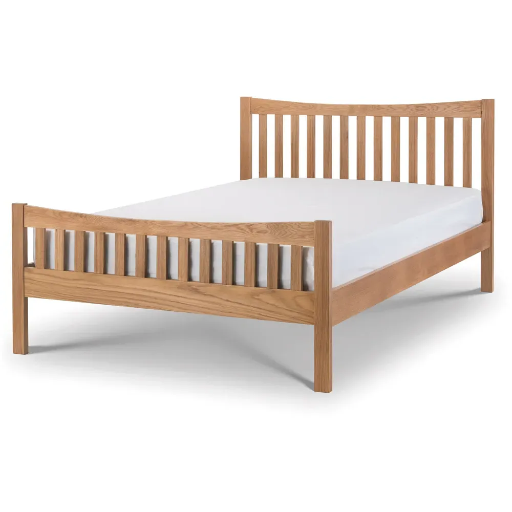 Bergamo King Size Bed Frame - White Oak