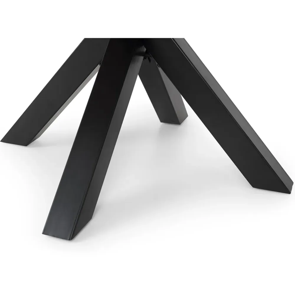 Berwick 4-Seater Round Dining Table - Black, Oak