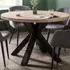 Berwick 4-Seater Round Dining Table - Black, Oak