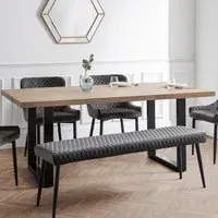 Berwick 6 Seater Dining Table - Rustic Oak