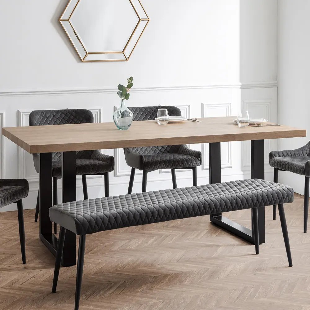 Berwick 6 Seater Dining Table - Rustic Oak image