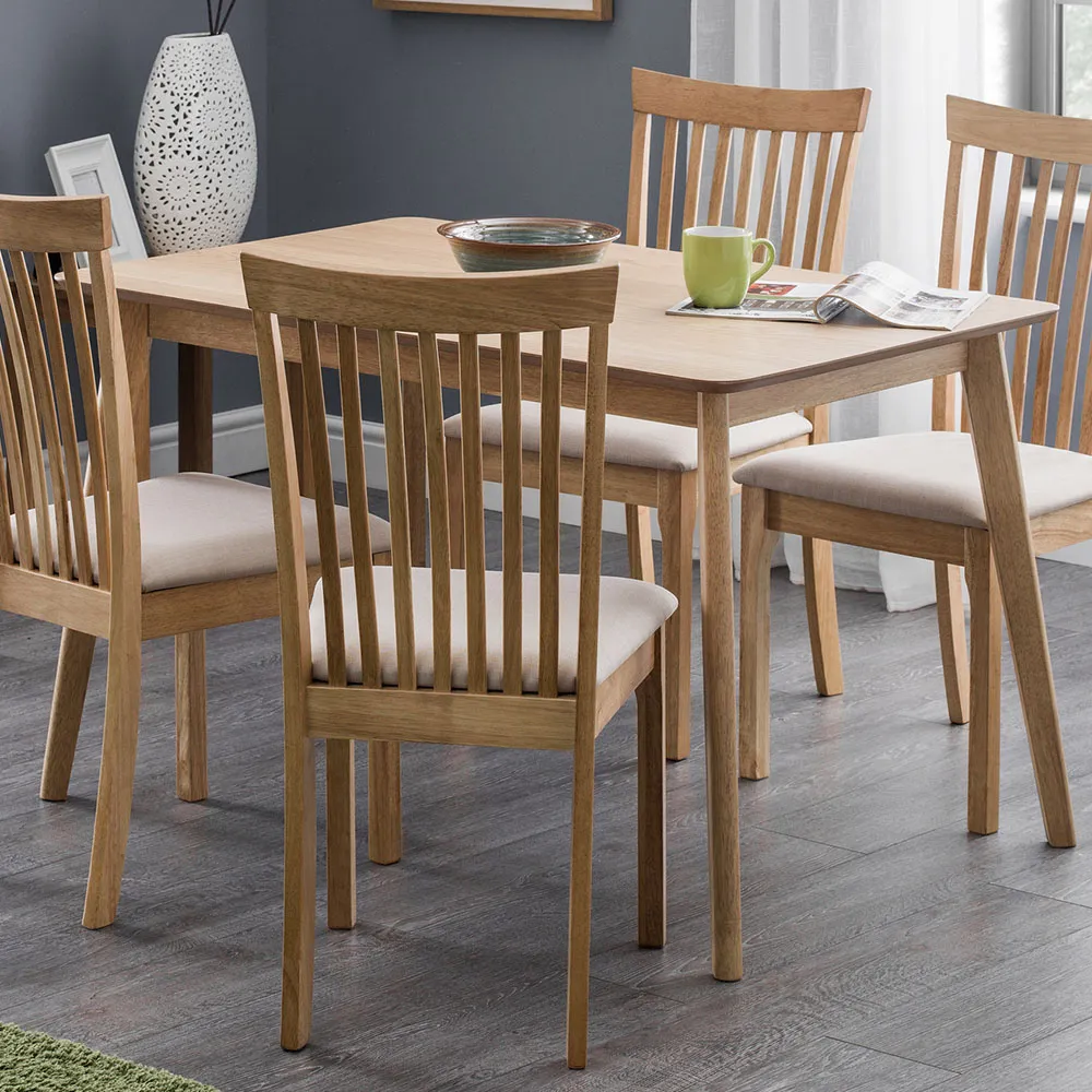 Boden 4 Seater Rectangular Dining Table - Wood, Oak Veneer image