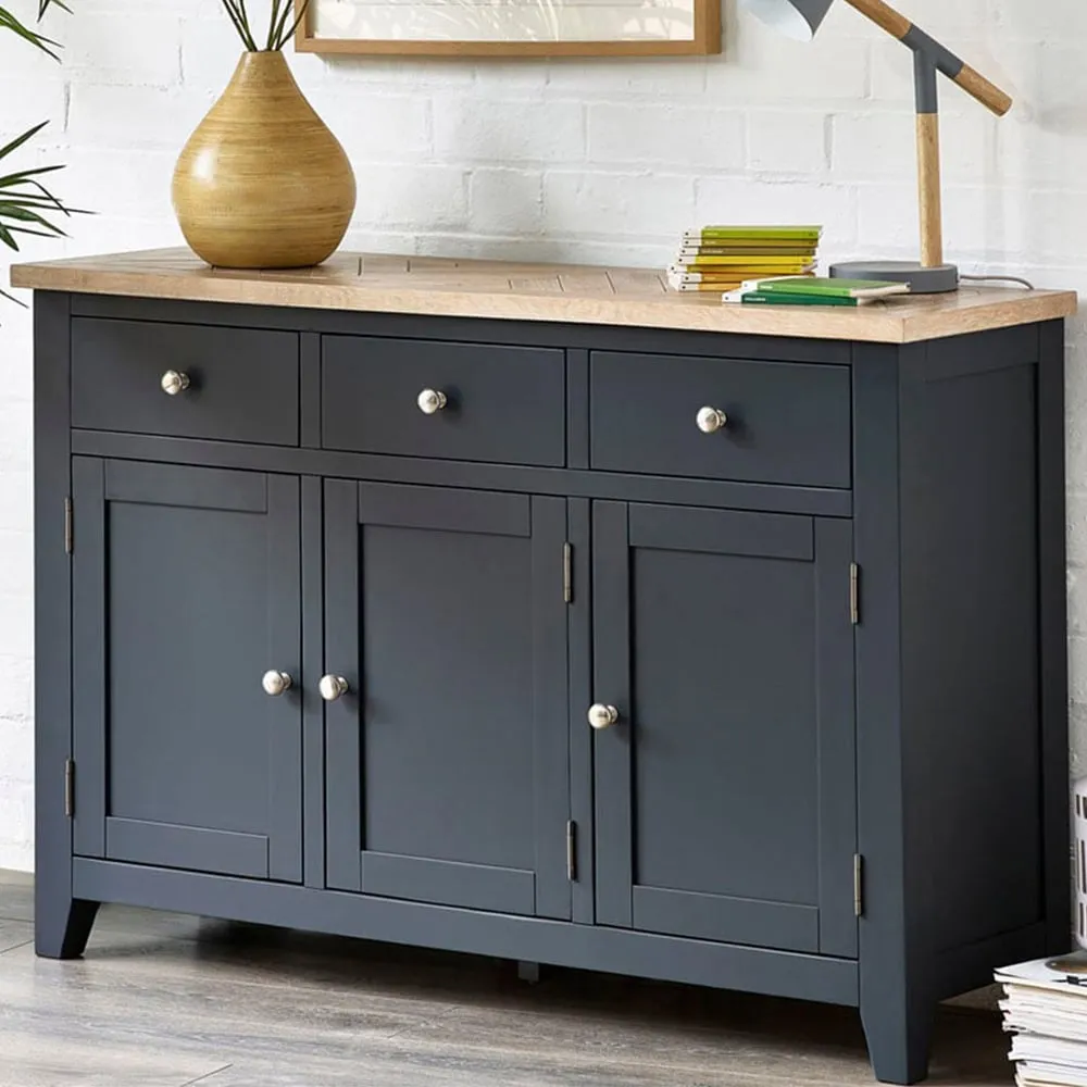 Bordeaux 3 Door 3 Drawer Sideboard - Grey