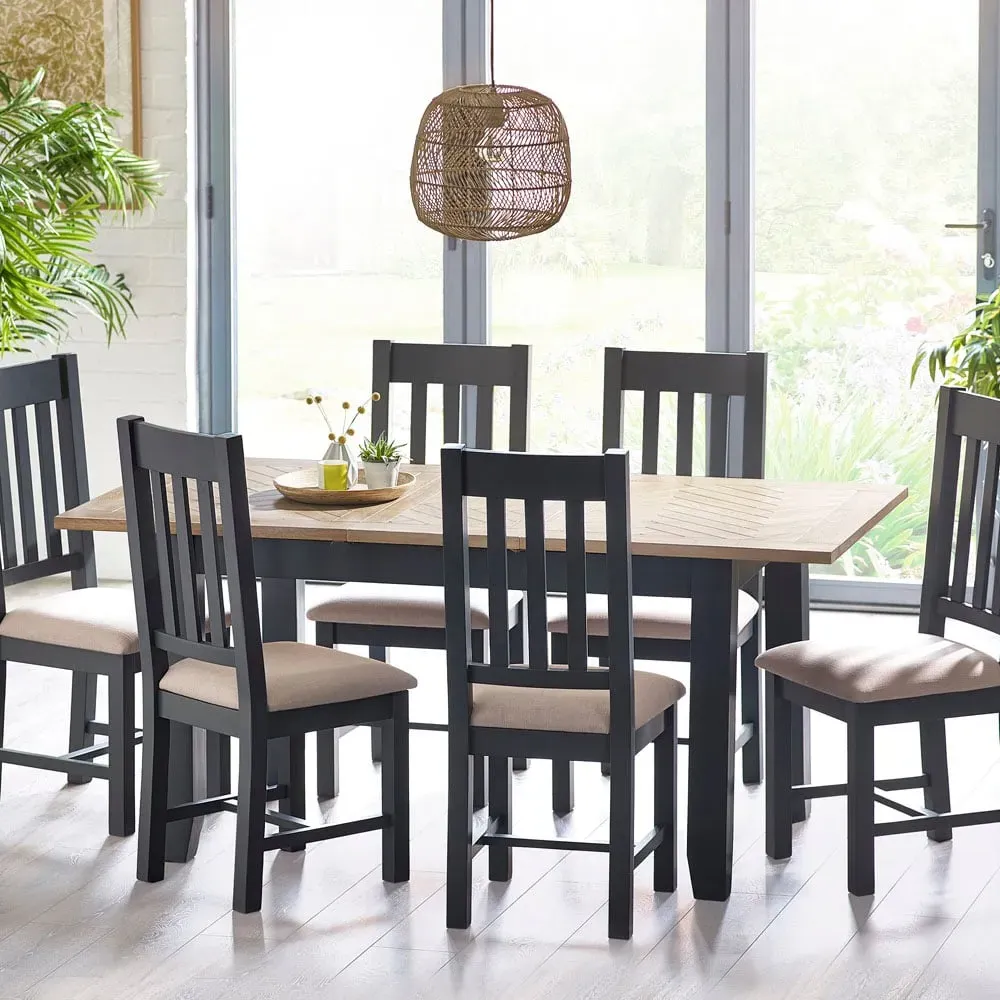 Bordeaux 6-Seater Extendable Dining Table - Grey