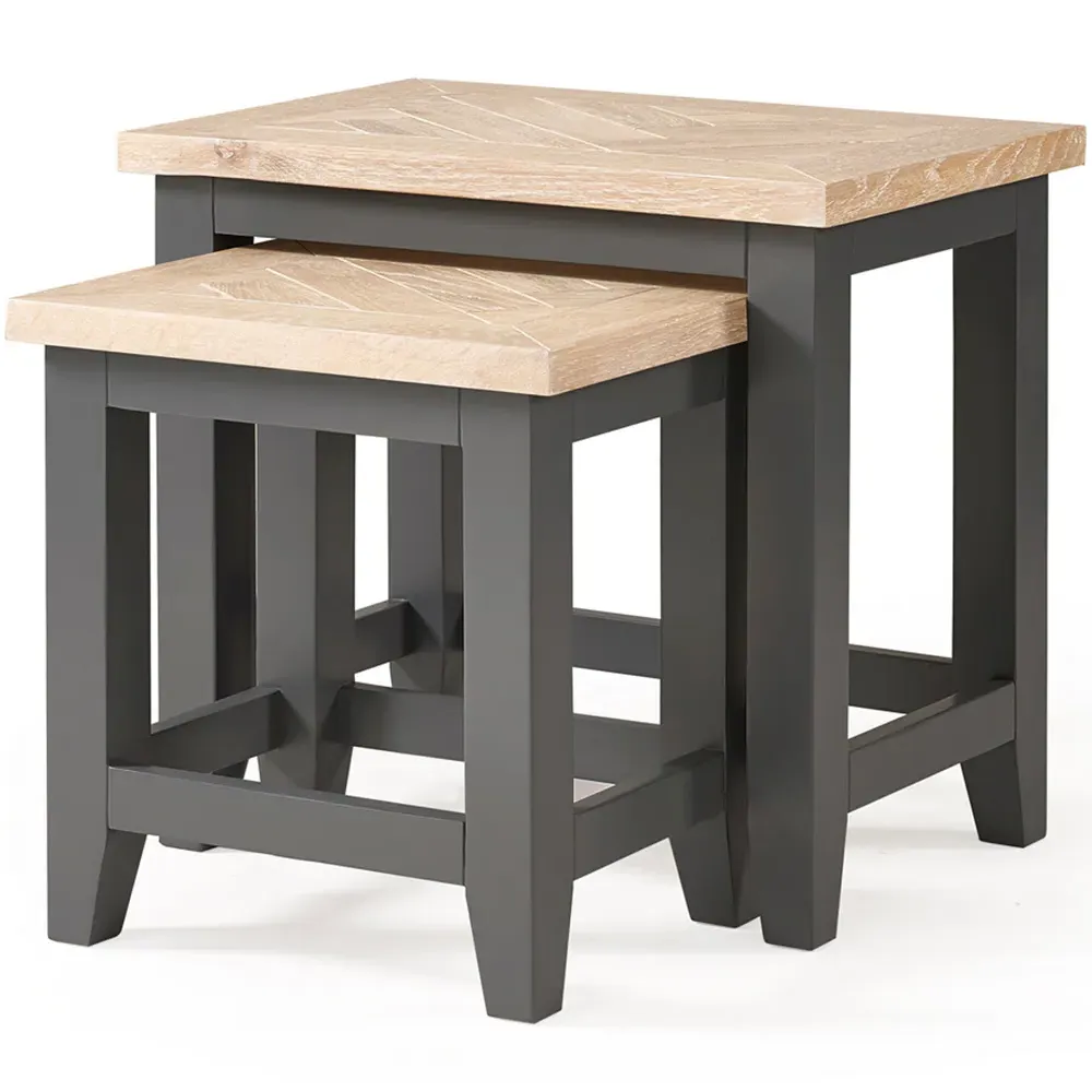 Bordeaux Nest of Tables Set of 2 - Dark Grey