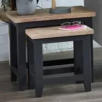 Bordeaux Nest of Tables Set of 2 - Dark Grey