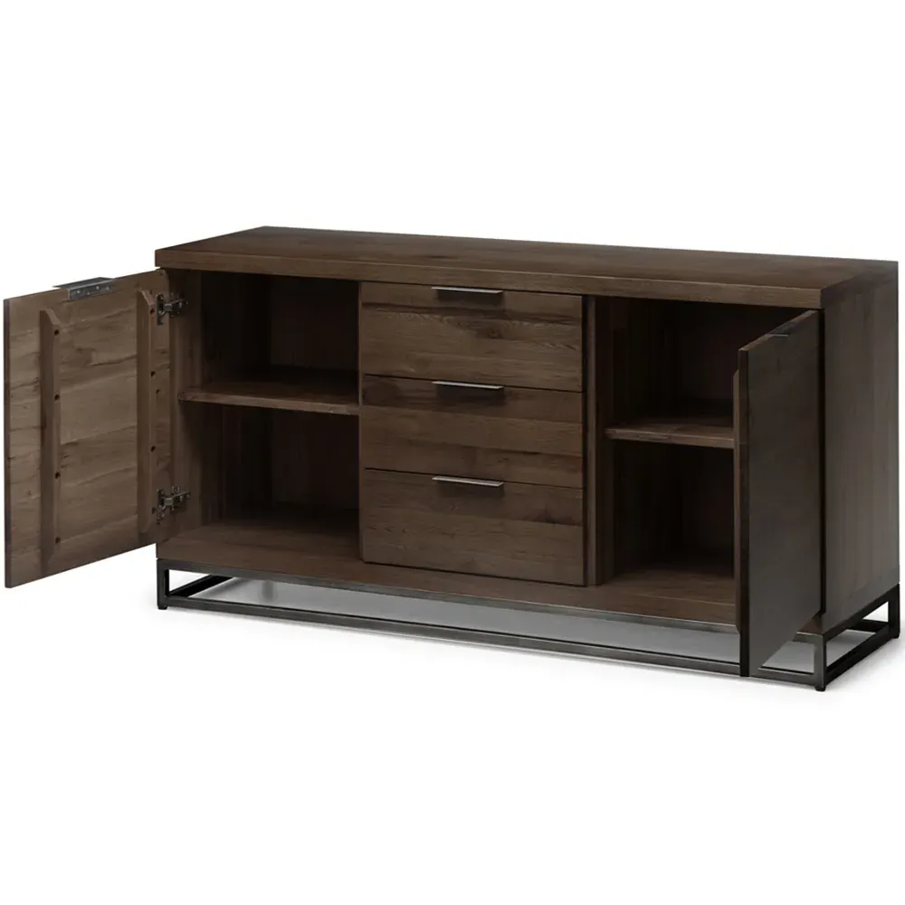 Brooklyn 2 Door 3 Drawer Sideboard - Dark Oak