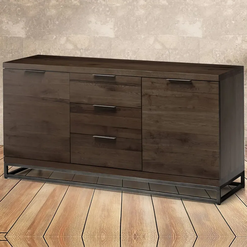 Brooklyn 2 Door 3 Drawer Sideboard - Dark Oak