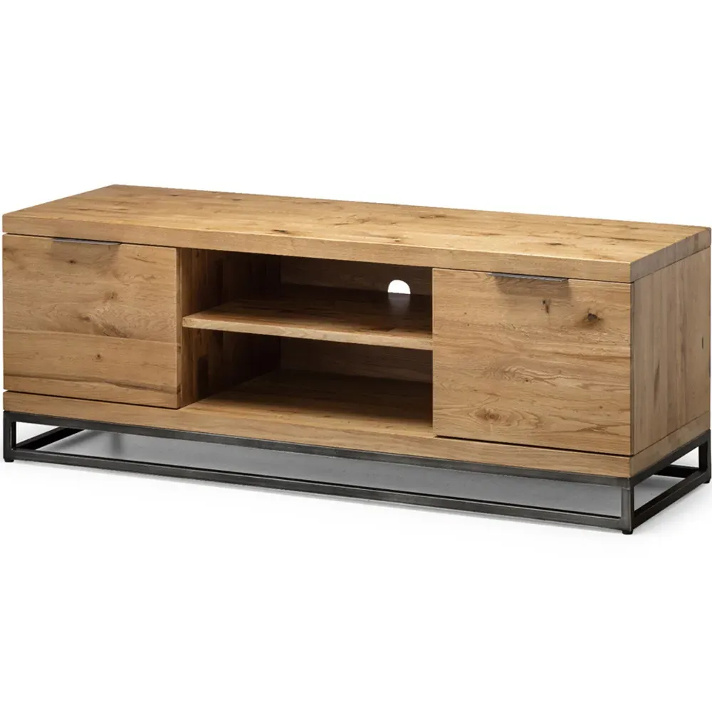 Brooklyn 2 Door TV Unit with Storage - Brown, Oak