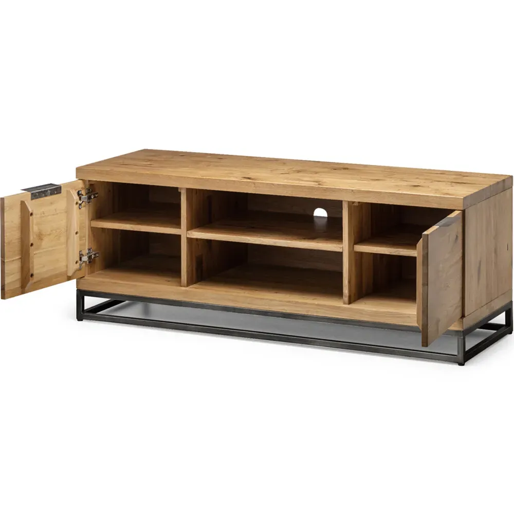 Brooklyn 2 Door TV Unit with Storage - Brown, Oak