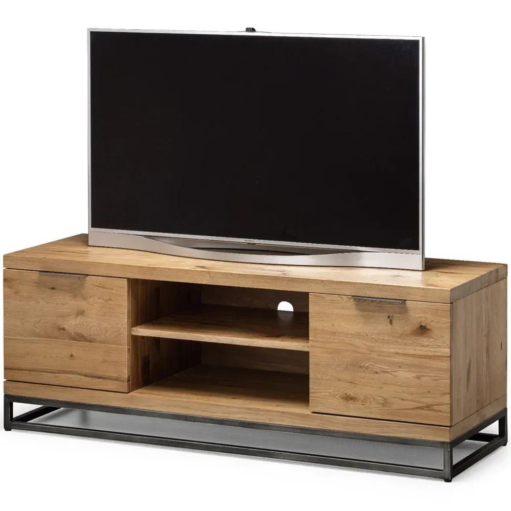 Brooklyn 2 Door TV Unit with Storage - Brown, Oak