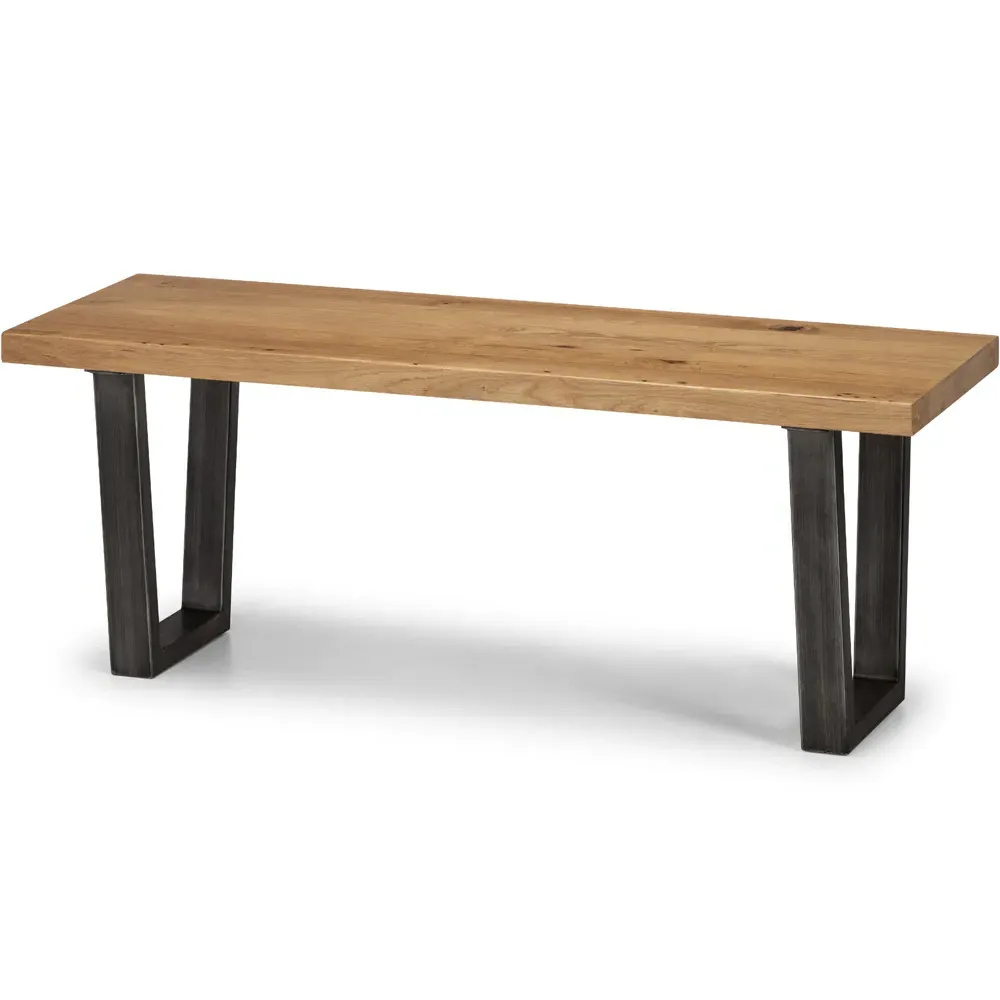 Brooklyn 2-Seater Dining Bench - Brown, Oak