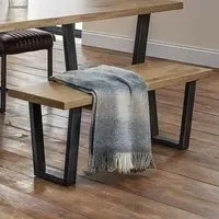 Brooklyn 2-Seater Dining Bench - Brown, Oak