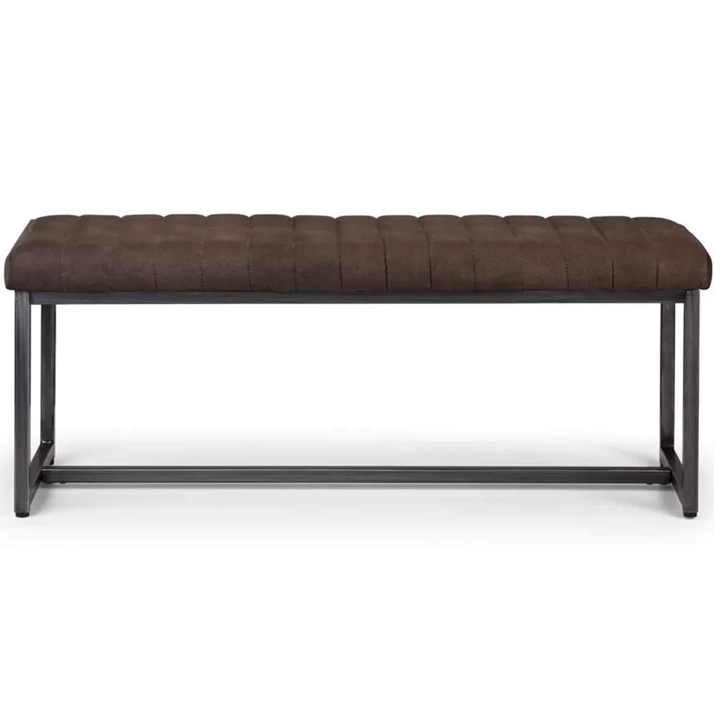 Brooklyn 2-Seater Dining Bench - Grey, Suede