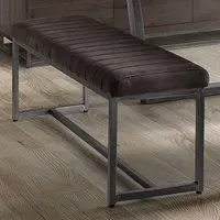 Brooklyn 2-Seater Dining Bench - Grey, Suede