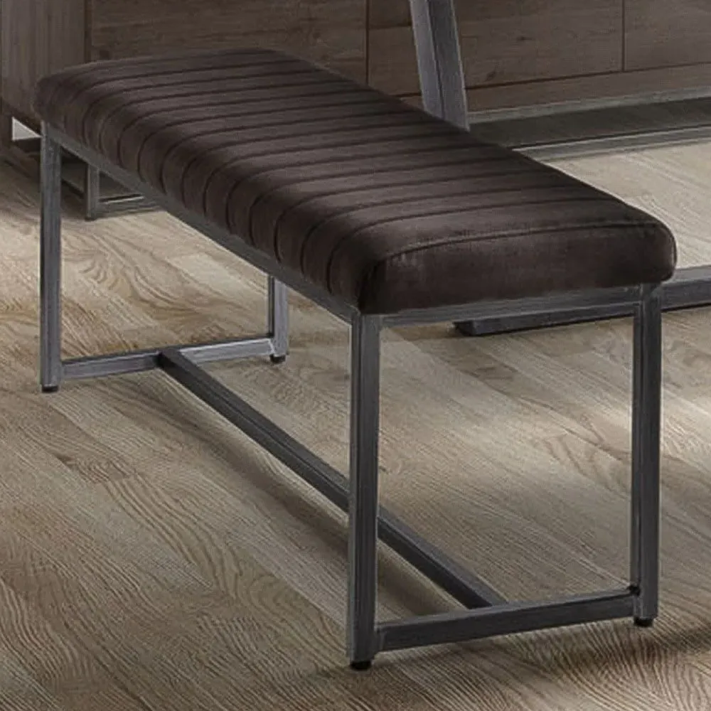 Brooklyn 2-Seater Dining Bench - Grey, Suede image
