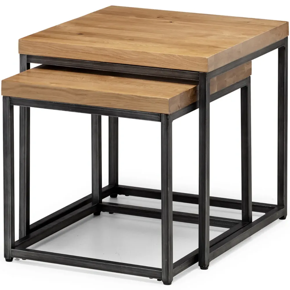 Brooklyn Nest of Tables Set of 2 - Brown, Oak