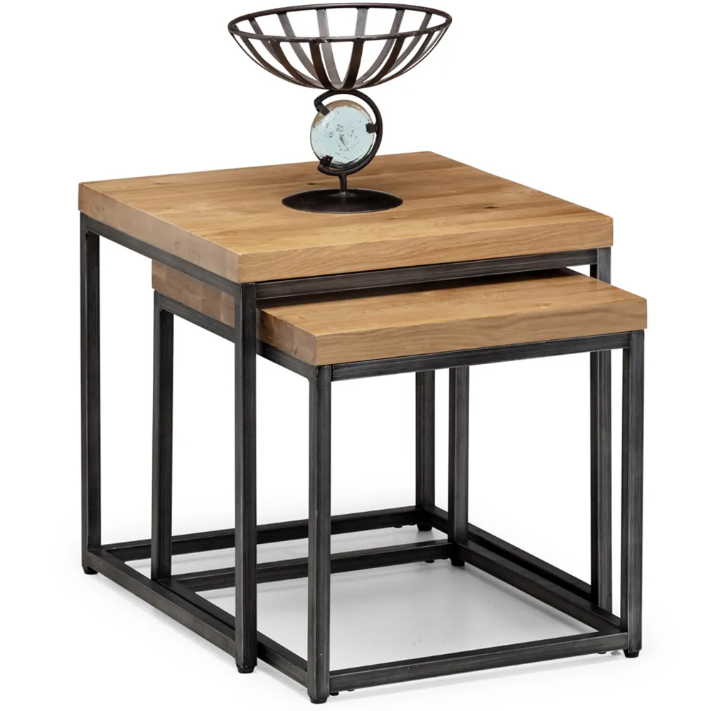 Brooklyn Nest of Tables Set of 2 - Brown, Oak