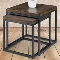 Brooklyn Nest of Tables Set of 2 - Dark Oak