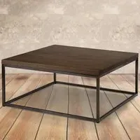 Brooklyn Square Coffee Table - Brown, Dark Oak