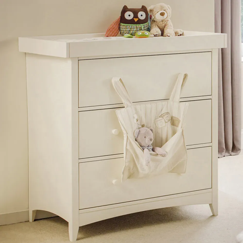 Cameo 3 Drawer Chest with Changing Station - Stone White