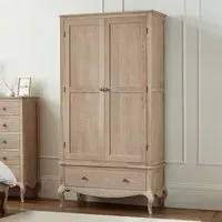 Camille 2 Door Single Drawer Combination Wardrobe - Brown