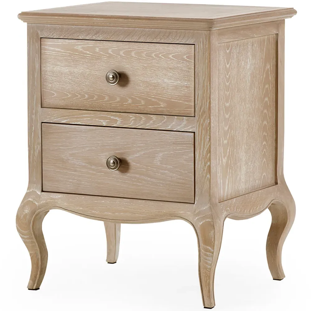Camille 2 Drawer Bedside Table - Brown