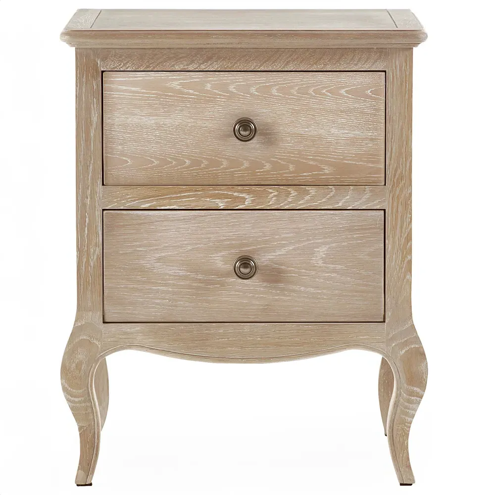 Camille 2 Drawer Bedside Table - Brown
