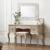 Camille 2 Drawer Dressing Table Set - Brown