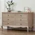 Camille 6 Drawer Wide Chest of Drawers - Brown
