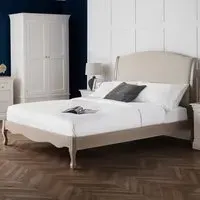 Camille Super King Bed Frame - Oatmeal, Limed Oak