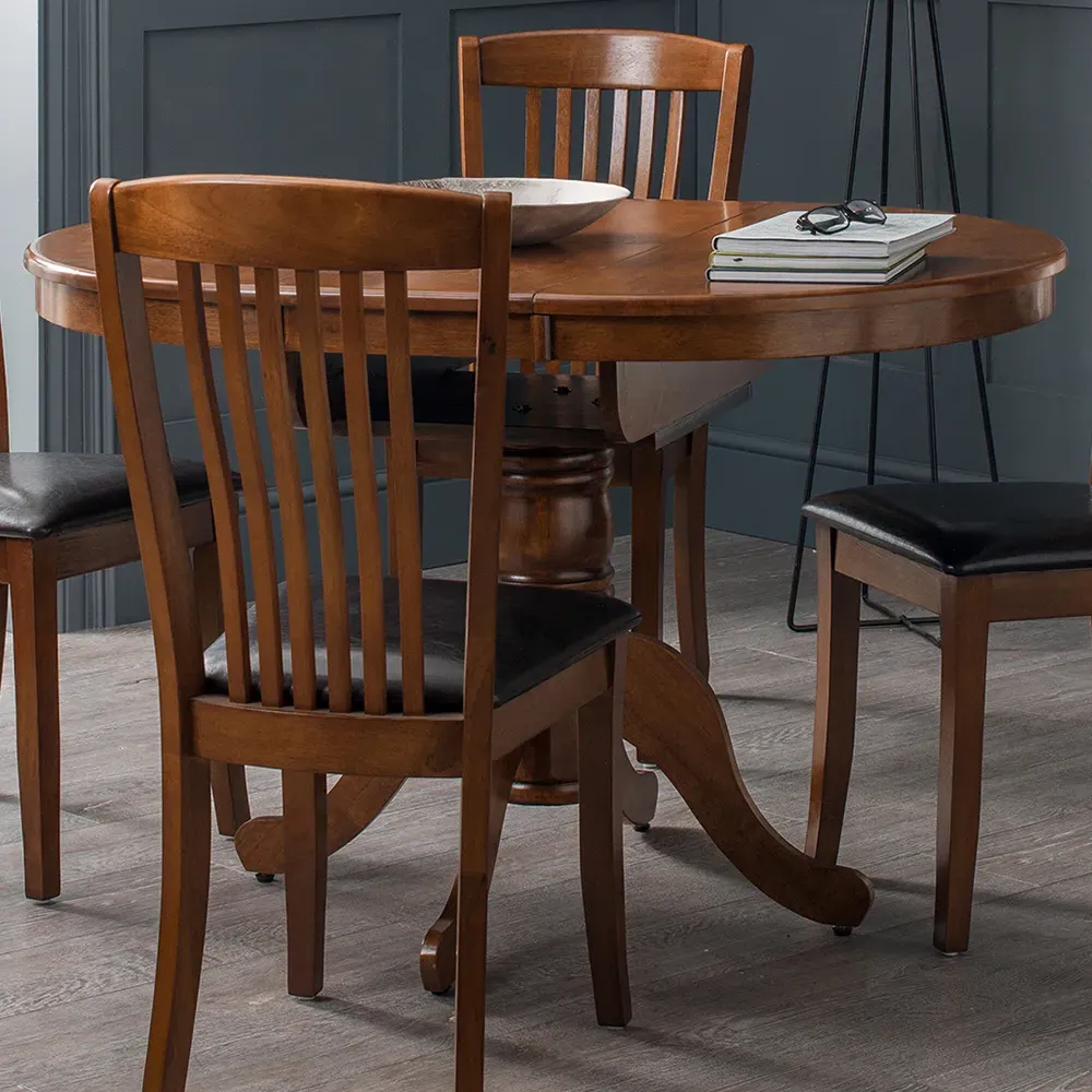 Canterbury Round Extendable Dining Table - Mahogany