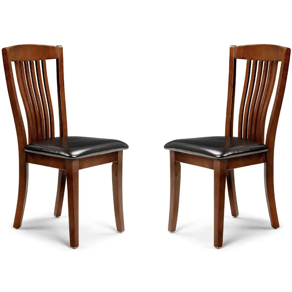 Canterbury Set of 2 Dining Chairs - Brown, Mahogany